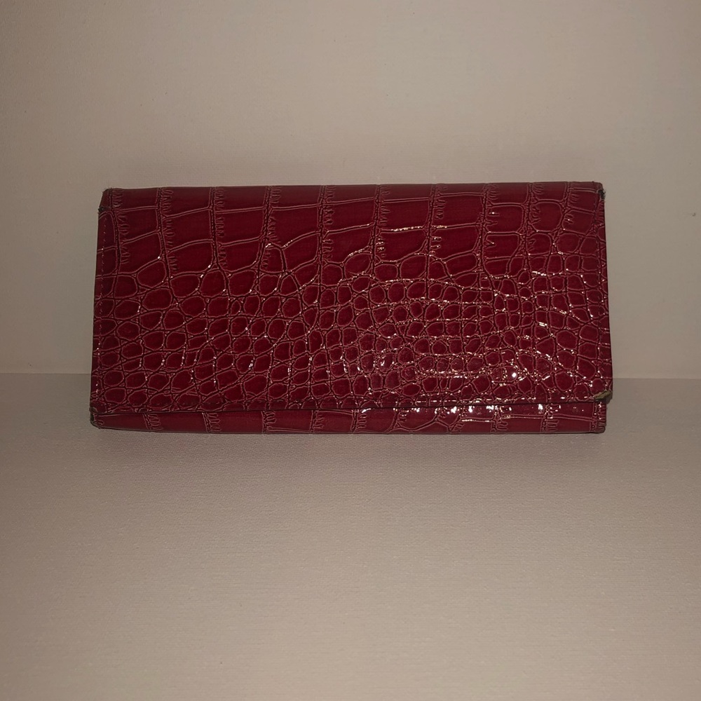 The Metropolitan Red Faux Crocodile Skin Wallet